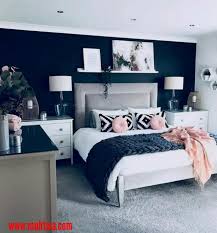 غرف نوم ازرق رمادي