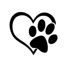 Heart With Pawprint Vinyl Decal Sticker Love Dog Puppy Cat Kitten Body Stickers Print Stickers Car Decals Vinyl