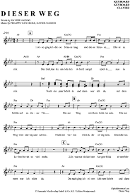 Dieser Weg Keyboard Adoro Pdf Noten Saxophon Noten Klarinette Noten Querflote Noten
