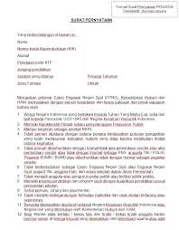 Berikut contoh surat lamaran dan surat pernyataan untuk mendaftar seleksi cpns kementerian agama kemenag 2019. Format Terbaru Contoh Surat Lamaran Pernyataan Cpns Kementerian Hukum Dan Ham Rekrutmen Lowongan Kerja Cpns Bumn Bulan Agustus 2021