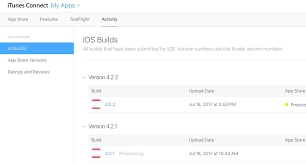 Ios App Processing In Itunes Connect Stack Overflow