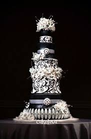 Black And Silver Wedding Cake Ideas Black White And Silver Cake Silver Wedding Cake Wedding Cakes