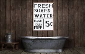 Buy top selling products like avanti modern farmhouse shower curtain and lush decor night sky shower curtain. Guest Bathroom Decor Bathroom Wall Art Farmhouse Bathroom Decor Bathroom Decor Bathroom Sign Fresh Soap And Water Sign Master Bath Art Wall Hangings Signs Timinox Com