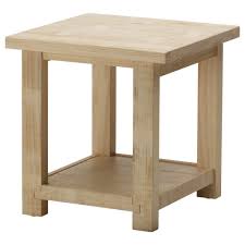 Interior Rustic Unfinished White Oak Side Table With Bottom Shelf Small Bed Side Tables Wooden Side Table Ikea Coffee Table Modern Side Table Design