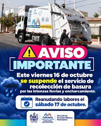 Servicio de recolección de basura se suspende debido a temporal lluvioso y encharcamientos