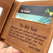 To My Son From Dad Bi Fold Leather Wallet Whwt01 01 Forever Love Gifts In 2020 Perfect Gift For Boyfriend Great Gifts For Dad Gifts For Husband