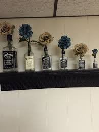 Jack Daniels Bottles And Flowers Jack Daniels Bottle Jack Daniels Decor Jack Daniels
