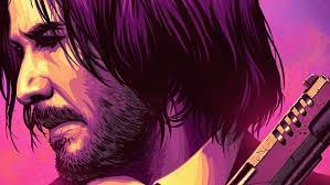 446800 4k Frontal View Lots Of Guns Fan Art Digital Art Throne Glowing Eyes Celebrity Pistol Dog John Wick Black Suit Dark Hair Mocah Hd Wallpapers