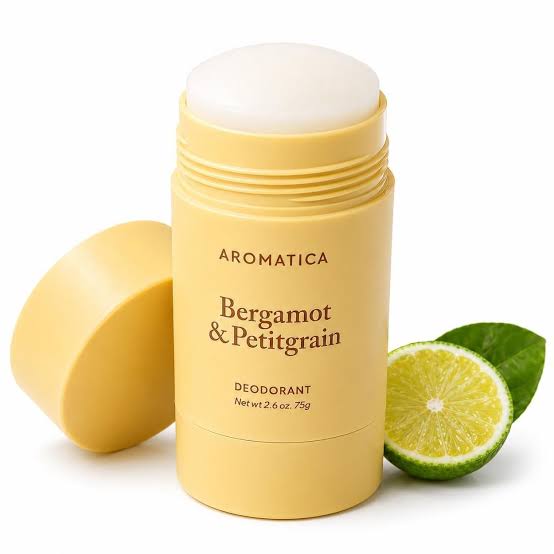Aromatica Bergamot Petitgrain Deodorant 75g - 24H Protection - Korean shop