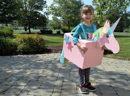 Looking For A Halloween Costume For Your Little One Try Out This Unicorn Boxtume With Your Leftover Unicorn Costume Kids Diy Unicorn Costume Diy Costumes Kids