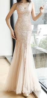 Beige Sequin Meirmaid Prom Dress Stunning Beige Long Dresses Evening Dresses Dresses