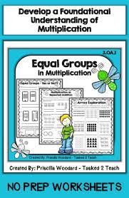 Equal Groups In Multiplication 3rd Grade Worksheets 3 Oa 1 Multiplication Math Resources Teaching Math