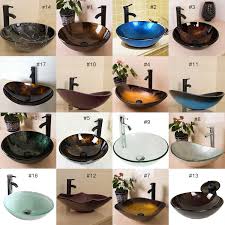 Buydirect is the newest place to search. Glass Bathroom Vessel Sink Washroom Hotel Basin Faucet Drain Combo Round Bathroom Sinks Sinks