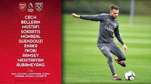 Here S The Arsenal Lineup To Face West Ham United Do You Like It Arsenal Streaming Do You Like It