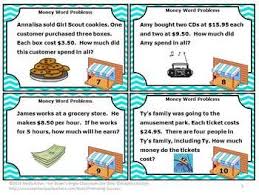 Money Word Problems Task Cards Math Distance Learning Packet Digital Print Money Word Problems Word Problems Task Cards Word Problems