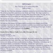 Remembering New York City bike messenger Dell Covington who was killed