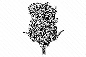 Download Rose Intricate Cut File Svg Cut File By Creative Fabrica Crafts Creative Fabrica PSD Mockup Templates