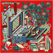 La Maison Des Carres Hermes Chale 140 X 140 Cm Les Tresors D Un Artiste Carre Hermes Carre Accessoires