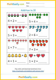 single digit addition with pictures worksheets games