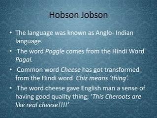 Hobson Jobson Dictionary | PPTX
