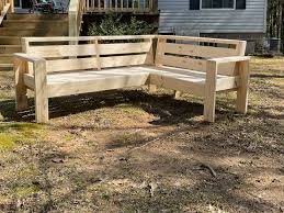 We knew we wanted a cozy outdoor sofa back here, but we weren't really feeling like spending a ton of money (and, y'all, outdoor sofas are expensive!). Diy Modern Outdoor Sofa Sectional 731 Woodworks We Build Custom Furniture Diy Guides Monticello Ar