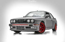 Northwest Auto Salon Wraps E30 M3 In Matte Silver With Red Accents Bmw E30 M3 Bmw E30 E30