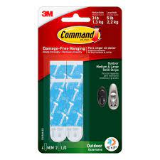 Find quality wall hooks online or in store. Command Outdoor Refills 4 Medium Strips 2 Large Strips Per Pack Walmart Com Walmart Com