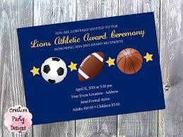Sports Award Ceremony Invitation Sports Award Dinner Invite School Sports Awards Dinner Athletic Award Cerem Football Banquet Invitations Awards Ceremony