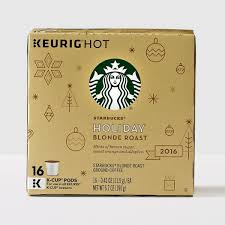 Holiday Blonde Roast K Cup Pods 2016 32 Ct Hints Of Brown Sugar Sweet Orange And Allspice Starbucks Cups Starbucks Starbucks Coffee