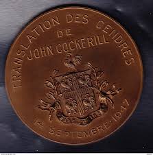 Ireland 1974 powell and moya: Sonstige Medaille Translation Des Cendres De John Cockerill 14 Sept 1947 Poids 131 Gr Bronze Om28