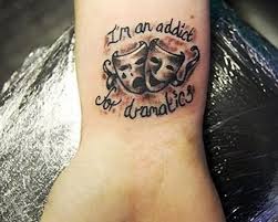 Like we said before, these are subtle enough that you can usually hide them from a picky employer. I M An Addict For Dramatics Tattoo On Wrist For Men