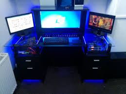 Glass Gaming Desk Project Gaming Desk Project Glass Desk Glass Computer Desks