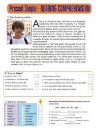 reading comprehension worksheets and online exercises
