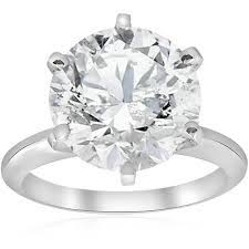 For those who seek excellent quality and exceptional value in fine jewelry. Pompeii3 4 Ct Round Diamond Solitaire Engagement Ring 14k White Gold Walmart Com Walmart Com