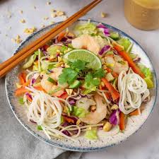 Fresh Spring Roll Salad with Creamy Peanut Ginger Dressing (Easy + Healthy!)