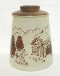 Christmas cookie jar holiday gingerbread house/tea pot by asia master group. Pokee 50s Gay Fad Gingerbread House Cookie Jar