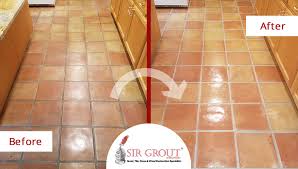 Be sure to check that tiles are securely attached to the substrate. A Grout Sealing Job In Rye New York Leaves This Terracotta Floor S Grout Lines Impeccable