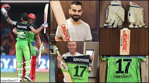 covid 19 virat kohli ab de villiers to auction memorabilia used during rcb vs gl match in 2016 to raise funds covid 19 virat kohli ab de villiers