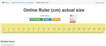 This online ruler claims to accurately measure by providing the actual size of the monitor screen. 7 Online Rulers In Metric And Inches Online Ruler Ruler Printable Ruler