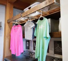 This clothing rack not only organizes your kids' clothes but looks amazing too. Floating Shelves Pull Out Drying Racks And Hanging Rods Ana White