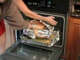 Grilled peach glazed pork tenderloin foil packet with. How To Wrap Foil Around A Roasting Turkey Youtube