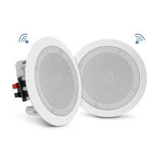 Dual 5 25 Bluetooth Ceiling Wall Speakers 2 Way Flush Mount Home Speaker Pair 150 Watt In Wall Speakers Ceiling Speakers Home Speakers