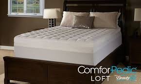 Comforpedic Loft 5 5 Gel Memory Foam And Fiber Reversible Mattress Topper Memory Foam Mattress Topper Mattress Topper Mattress
