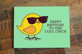 Happy Birthday To One Cool Chick Verjaardagskaart Fruugo Nl