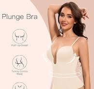 Amazon.com: Slimers Backless Plunge Push Up Bra: Low Back ...