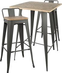 Aldersyde Gray 3 Pc Bar Height Table Set In 2020 Pub Table Pub Table Sets Bar Height Table