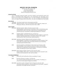 curriculum vitae template graduate