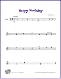 Posted on march 27, 2018. Happy Birthday Free Beginner Guitar Sheet Music