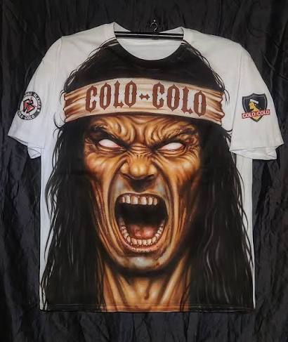 Polera indio COLO COLO realizada en serigrafia y aerografia 🔥 Disponible en todas las tallas de la S a la 3XL Se puede personalizar el cintillo con cualquier nombre o piño por