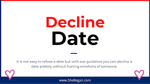 Think about why you're not interested. Refuse A Date Decline A Date Nicely Politely Reject A Date Turn Down A Date Offer Gracefully She Began
